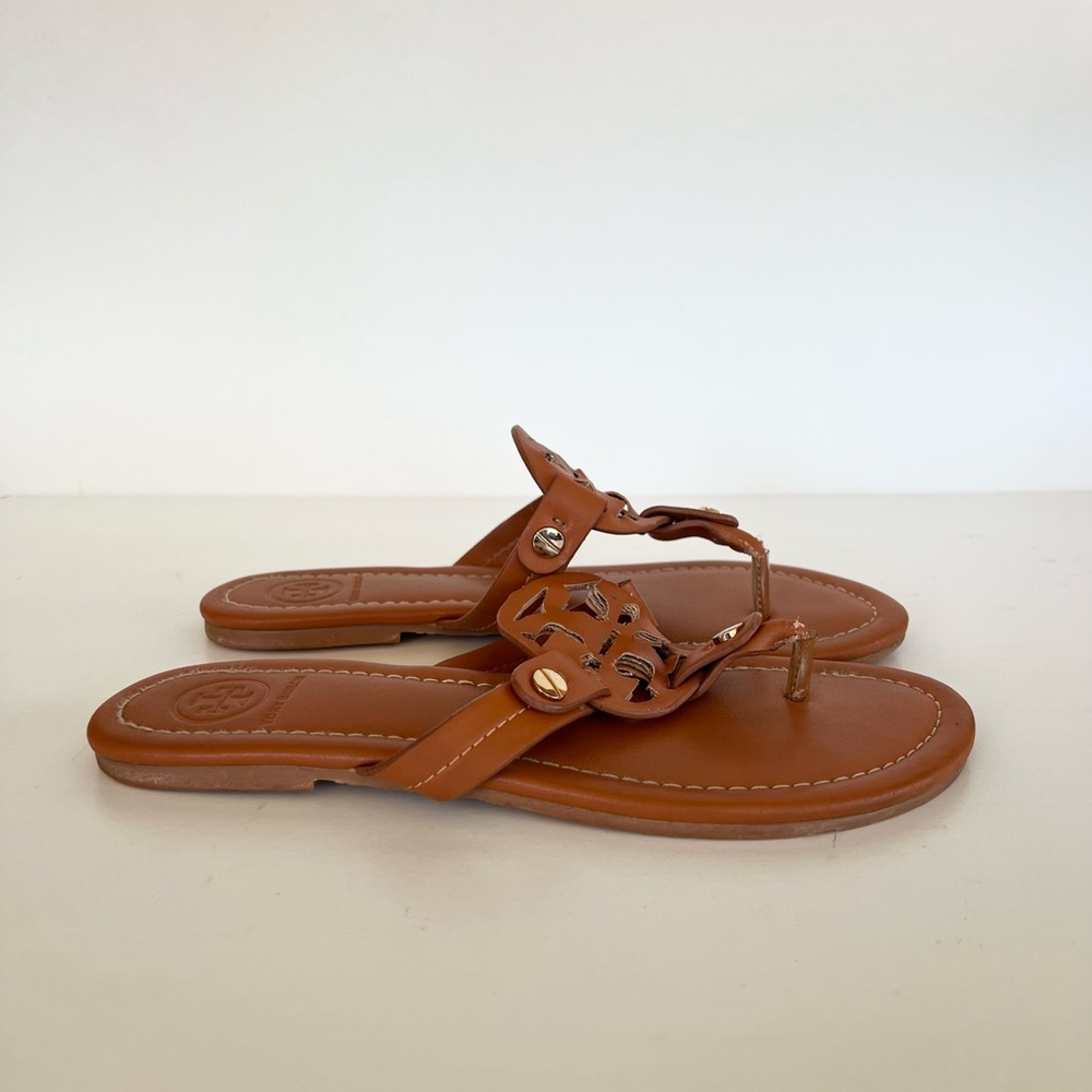 Tory Burch Miller Sandal in Vintage Vachetta Camel Brown, size 39 - Picture 4 of 12
